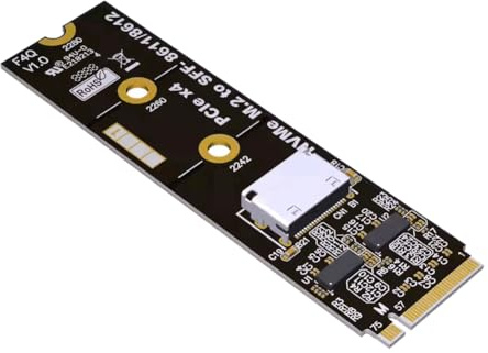 Wisyurt F4Q M. 2 NVMe PCIe 4.0 vers Oculink SFF-8612 PCIe 5.0 X4 Carte Adaptateur pour Carte Graphique Externe avec Puce