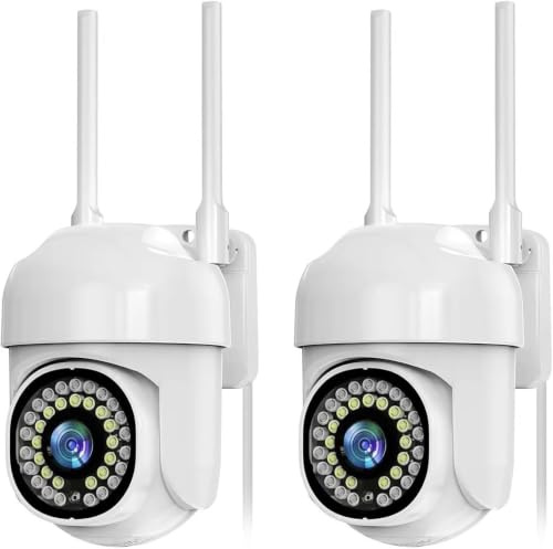 Mincloss 2K Überwachungskamera Aussen 2er-Set, WLAN 5G Kamera mit Farb-Nachtsicht, Automatischer Verfolgung & Zwei-Wege-Audio, IP66 Wetterfest, 24/7 Aufzeichnung für Garten, Haus, Wohnung