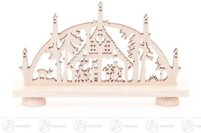 Rudolphs Schatzkiste Schwibbogen Mini-Schwibbogen mit Erzgebirgshaus Breite x Höhe x Tiefe 7,5 cmx4,5 cmx1 cm NEU Erzgebirge Lichterbogen Fensterbild