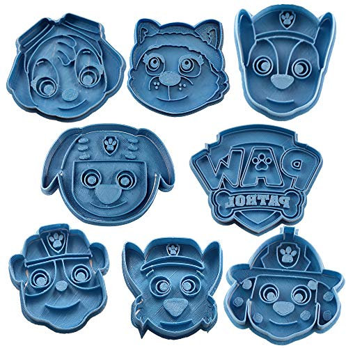 Cuticuter Paw Patrol Pack 8 Piezas Cortador de Galletas, Azul