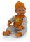 Miniland Puppenkleidung 40cm, orangenes Pyjama mit Schlafmütze, kaltes Wetter