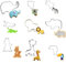 XUNMEINT Tier-Ausstechform für Kinder mit Aufbewahrungsbox, Zebra, Giraffe, Tukan, Koala, Nashorn, Löwe, Känguru, Krokodil, Elefantenformen, Dschungelsafari-Ausstechformen (Happy Zoo)