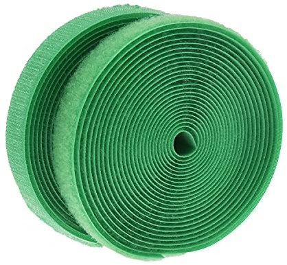 IHKFILAN Klettband 20 mm breit zum Nähen klettband beidseitig (Haken、Schlaufe) Nylon Gewebe-Klebeband mit Non-Kleber für DIY 4.57 M Rolle Grün