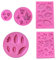 Hazrcvr Stampino Foglia 5 Pezzi Foglia Stampi in Silicone Stampo per Fondente Foglia Leaf Fondant Silicone Mold Stampo in Silicone a Forma Foglia d'Acero Leaf Stampo in Silicone per DIY Decorare