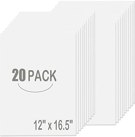 Paquete de 20 tablas de espuma blanca A3 de 297 mm x 420 mm, 5 mm de grosor de espuma para proyectos, tablero de poliestireno para manualidades, presentación, boda, proyectos escolares