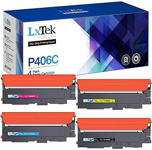 LxTek Purify CLT-P406C Kompatibel für Samsung CLT-406S P406C 406S CLT-K406S Toner für Samsung CLP 365 Toner Xpress C460W C410W C460FW CLX-3305 CLP-365 CLP-360 CLX-3305W CLX-3300 C410 (4er-Pack)