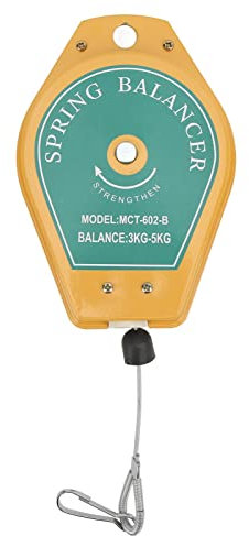Équilibreur à ressort, charge de 3 à 5 kg, tension réglable, améliore l'efficacité, enrouleur d'équilibreur à verrouillage manuel, outil à ressort facile à utiliser avec dispositif de sécurité.