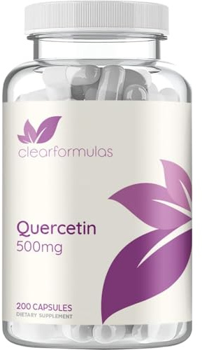 High Strength Quercetin Anhydrous 500mg Capsules - Quercetin Dihydrate Potent Flavonoid Antioxidant for Heart and Immune Support - 500mg per Serving - Made in a cGMP US Lab (100 Servings)