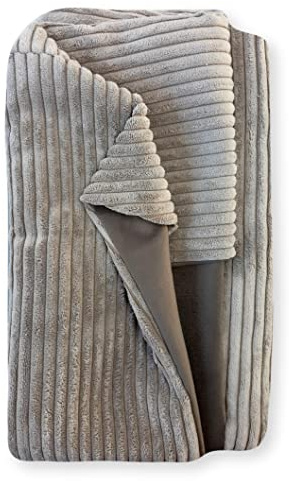 4L Textil Molly Cord Hundebett Bezug Ersatzbezug waschbar | 100x80 cm | Braun | Mit Reißverschluss | Maschinenwaschbar | Mit Bezug