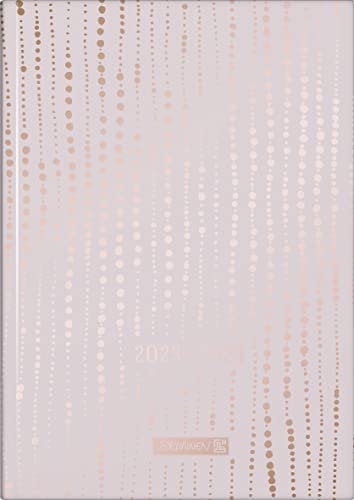 BRUNNEN Schülerkalender „Pearls“ 2023/2024 2 Seiten = 1 Woche A5 rosa
