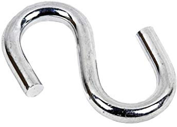 DOJA INDUSTRIAL | Gancho en S | M5 | Pack 100 | Acero Cincado | Colgador Pared | Ganchos para Colgar | para Armarios Dormitorio, Organizador Cocina, Baño, Utensilios de Cocina, Armario Herramientas
