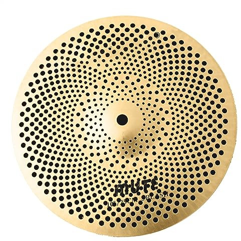 ALFAAL Golden Silent Cymbal 10-Zoll-Splash-Becken Becken Mit Geringer Lautstärke Für Schlagzeug-Set Für Üben Im Innenbereich Beckenzubehör