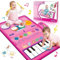 WEARXI Baby Spielzeug ab 1 Jahr Musikmatte & Trommel 2 in 1, Kinderspielzeug ab 1 Jahr, Geschenk 1 Jahr Junge Mädchen, Geburtstag Mädchen Junge ab 2 3 Jahre, Geschenke zur Einschulung Schultüte