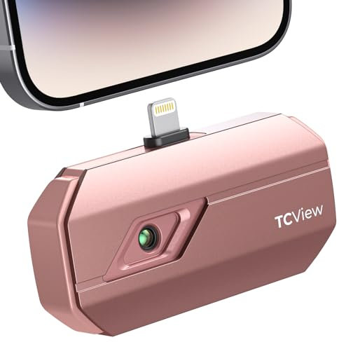 TOPDON TC002 Thermal Camera for iOS (iPhone & iPad), 512x384 IR High Resolution Thermal Imager with lighting port, 25Hz, Thermal Imager for HVAC Inspection, Car Maintenance
