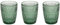 Tognana Claire, Set 3 bicchieri 300 cc, vetro, verde