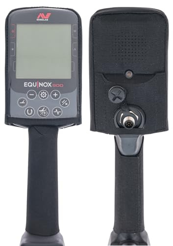 Abdeckung für Minelab Equinox 900 700 Metalldetektor-Steuerbox (schwarz mit Abdeckung für Griff)