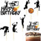 syiyunran kuchendeko geburtstag basketball - schwarz 24 stücke tortendeko glitzer cake topper tortenaufleger für tischdekoration thema geburtstagsparty geburtstagskuchen dekorationen in party