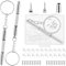 JIEYAO 3Pcs Mini Brillen Schraubendreher, 3 in 1 Brillen-Reparatur-Set mit Nasenpads und Schrauben Edelstahl Screwdriver Schlüsselbund Precision Klein Schraubenzieher für Sonnenbrillen Uhren Reparatur