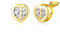 Herz Initial Ohrstecker 14K Gold plattiert CZ Hypoallergen Alphabet Buchstabe Initial Ohrringe Geburtstag Geschenke für Frauen(J)
