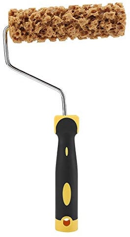 Farbroller mit Muster, Texture Roller mit Griff 16cm Sea Sponge Paint Roller Musterschwamm Rolle Maler Schwamm Farbroller für Hauswand Malerei Rollenwerkzeuge