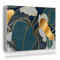 Cache Radiateur 80x60 cm Couverture Magnétique Tapis Design pour Radiateurs Facile à Installer pour Salon et Cuisine Protège et Décore - Formes simplifiées des Feuilles, Nervures