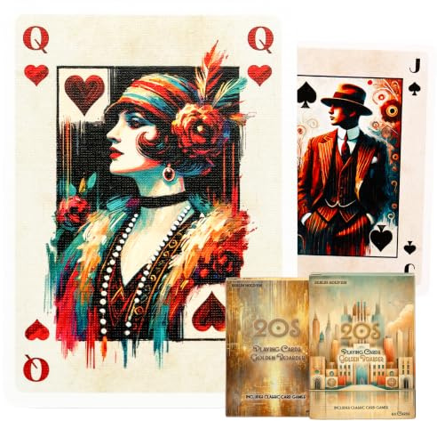 Berlin Hold’Em Spielkarten – 20er Doppelpack mit Goldschnitt, 112 Karten | Pokerkarten für Rommé, Canasta & Skat: zwei vollständige Decks, deutsches Black-Core-Papier, Leinenfinish und Goldschnitt