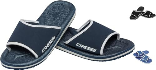 Cressi Lipari - Slipper für Strand und Schwimmbad - Erwachsene und Kinder,Mehrfarbig (Blau/Weiß), 37 EU