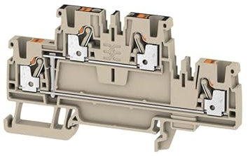 Weidmüller Morsetto passante doppio A2T 2.5 VL 1547650000 grigio, 50 pezzi.