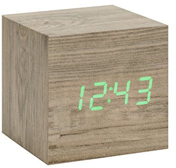 Gingko Cube LED Click Clock Wecker mit Aktivierung (Uhrzeit, Datum und Temperatur)