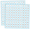 25 Blatt - 1-100 Zahlen Nummern Aufkleber Sticker Klebezahlen - 10mm, 2500 Stück