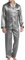 Pyjama en satin pour homme - Gris - Large