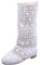 ORANDESIGNE Donna Ricamo Stivali Estive Affascinante Traspirante Stivali Elegante Sandali Bianco 36 EU