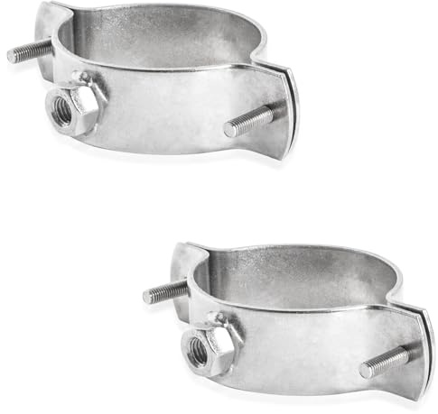 PRIOstahl® Rohrschellen aus Edelstahl V2A f. Stockschrauben - Rohrhalter Rohrbefestigung Rohr (2 Zoll, 55-62mm, 2 Stück)