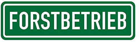 Magnetschild Forstbetrieb | Schild magnetisch | weiss/grün, lieferbar in drei Größen (45 x 13 cm)