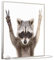 STEINFELD Heizsysteme® Glas Bild Infrarotheizung Flächenheizkörper mit Thermostat | Made in Germany | viele Motive 350-1200 Watt Rahmen silber/alu (350 Watt, 066 Waschbär)