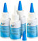 AGT Textilkleber wasserfest: 4er-Set Textilkleber, schnell trocknend und hitzebeständig, 4x 60 ml (Stoffkleber wasserfest, Textil Sekundenkleber, Bügelflicken)