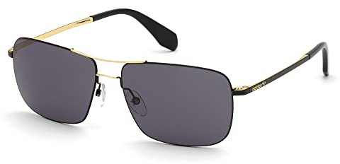 Adidas Originals - Sonnenbrille für Herren OR0003 - Quadratische Tropfenform, Farbe glänzendes Gold, Gläsern farbe Rauch Mann Einheitsgröße