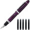 Jinhao 159 Fountain Pen Purple Heavy Pen with 10 Black Ink Cartridges