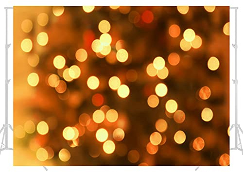 jiuzcare Fotohintergrund Gold Bokeh 2 x 1,5 m, Fotoleinwand Glitzer, Fotobox Fotografie Fotowand Dekoration für Hochzeit Party Geburtstag Abiball Studio Fotos Photo Booth Deko, glänzender Hintergrund