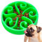 Edipets, Gamelle Anti Glouton Chat ou Chien, Plateau Interactif pour éviter l'Anxiété, pour Petits Animaux de Compagnie, Moyens et Grands (Vert)