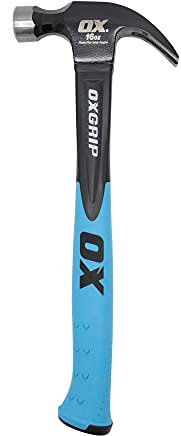 OX Trade Fibreglass Handle 16oz, Claw Hammer