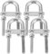 4 pernos en forma de U, M5 M6 M8 M10 M12 304 de acero inoxidable redondos en U con tuercas y placas para remolque de barco
