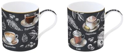 Easy Life COFFRET 2 MUGS 35CL EN PORCELAINE BARISTA