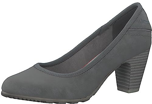 s.Oliver Damen Pumps Elegant Blockabsatz, Grau (Graphite), 38 EU