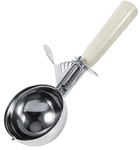 VOBOR Stainless Steel Fruit Ice Cream Mashed Potato Scoop - Durable Hand Grips Trigger Release Tablespoon Scoop Dishwasher Safe Utensils Accessories