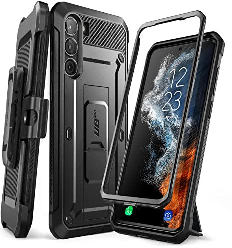 SUPCASE Outdoor Hülle für Samsung Galaxy S23 5G Handyhülle Bumper Case Rugged Schutzhülle Cover [Unicorn Beetle Pro] OHNE Displayschutz mit Gürtelclip und Ständer 2023 Ausgabe (Schwarz)