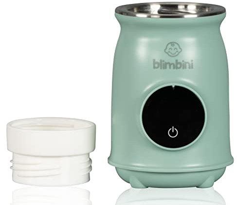blimbini® Pro | All-In-One Baby Flaschenwärmer für unterwegs mit Akku - to go mit USB, ideal zum Reisen im Auto oder Flugzeug… (inkl. Adapter Nr. 3)