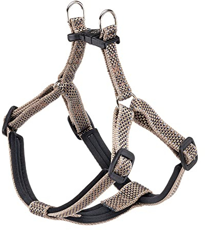 Pettorina per Cani Taglia Media Riflettente DAYTONA DELUXE MEDIUM, Imbottita, Marrone-Nero