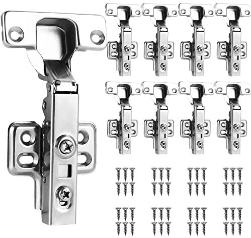 Kinisty 8 Stücke Schrankscharniere Softclose Scharniere Schranktür Öffnungswinkel 110° mit Hydraulisch Feder, Topfscharnier Möbelscharniere für Küchenschrank, Abnehmbar