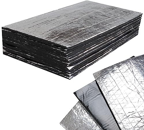 YOUNTHYE 20PCS Car Sound Deadening Mat, 25cm x 40cm x 5mm Thick Self Adhesive Sound Deadening Sheets Foil Insulation Sheet for Automotive Noise and Heat Insulation